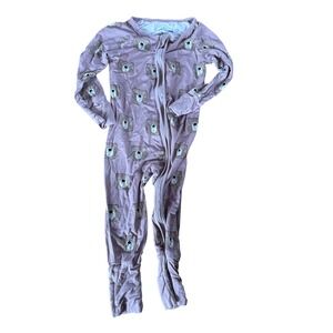Little One Shop bear print bamboo one piece pajama infant
